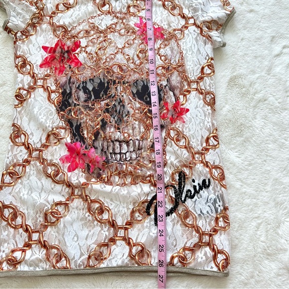 Philipp Plein women sheer  top size M Authentic Retail 750$ - Picture 8 of 9